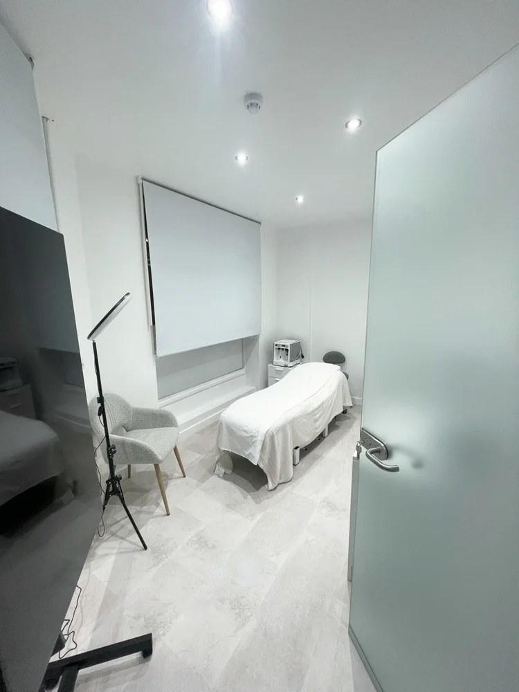 Treatment room at The Face Workshop, Royal Tunbridge Wells